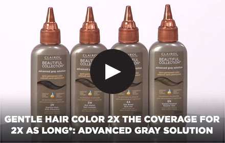 Gentle Hair Color 2X THE COVERAGE FOR 2X AS LONG*: Advanced Gray Solution by Clairol Professional